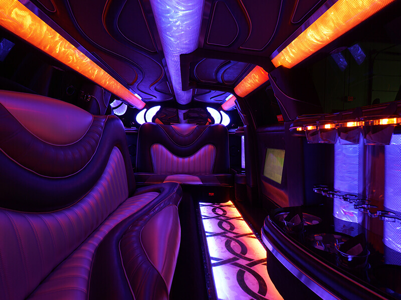 deluxe limousine interior