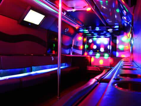 24 Passenger Party Bus Interior